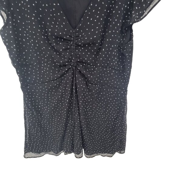 Leith Women's Flutter Sleeve Knee Length  Dress Polka Dot Size 2X - Picture 2 of 7